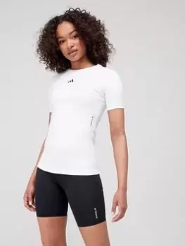 adidas Tech Fit Train Tee - White/Black Size XL Women