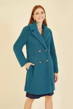 Teal Teddy Bear Coat