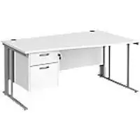 Dams International Wave Desk MCM16WRP2SWH 1,600 x 725 x 800 - 990 mm