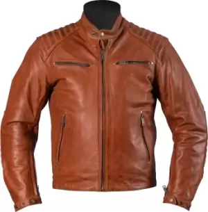 Helstons Rocket Motorcycle Leather Jacket, brown, Size S, brown, Size S