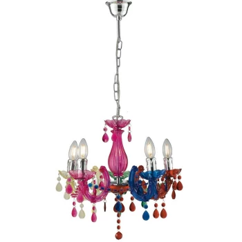 Fan Europe Lighting - Fan Europe HOUSTON 5 Light Chandeliers Multicolour 44x42cm