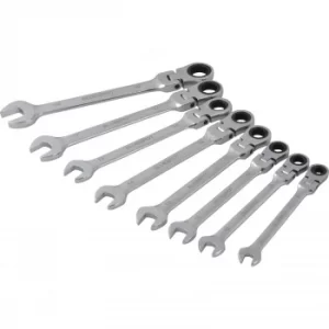 8 Piece Flexible Metric Ratchet Spanner Set (8-19MM)