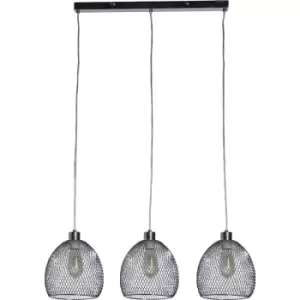 Minisun - 3 Way Over Table Ceiling Light Fitting With Mesh Lampshades