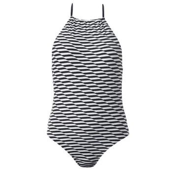 Biba Halter Swimsuit - Black/White