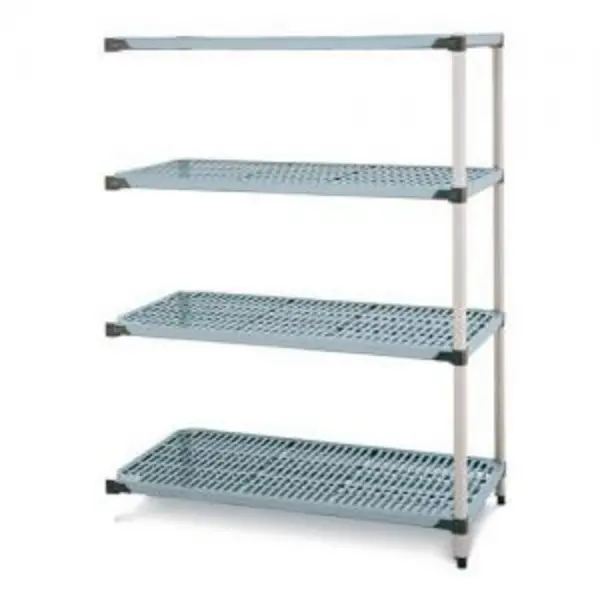 ESE Direct Metromax Q Polymer Shelving, Static, 4 Shelves, Extension, 1590 H x 1525 W x 610 D (mm) 373040 Coldroom Shelving