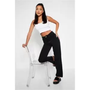 I Saw It First Washed Black Premium 90s Wide Leg Jeans - Black