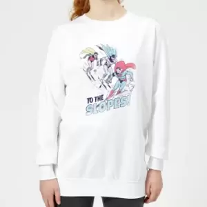 DC To The Slopes! Womens Christmas Sweatshirt - White - S