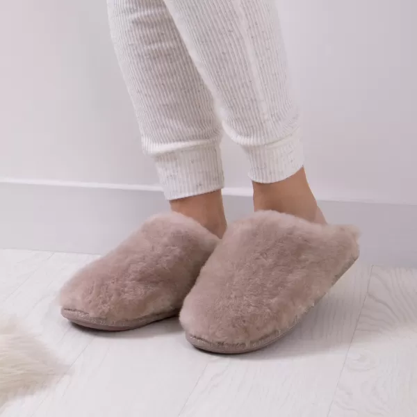 Just Sheepskin Louise Sheepskin Slippers Cafe Au Lait