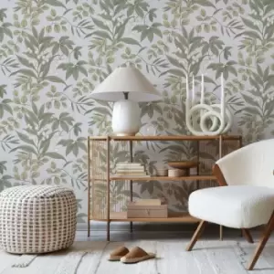 Superfresco Easy - Persephone Neutral Floral Wallpaper - White