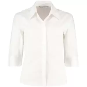 Kustom Kit Ladies Continental 3/4 Length Sleeve Blouse (16 UK) (White)