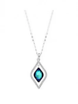 Jon Richard Sw Bermuda Blue Diamond Frame Lemon Fancy Pendant