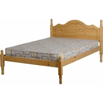 Sol Pine Bed Solid Antique Pine 4ft6 Double - Seconique