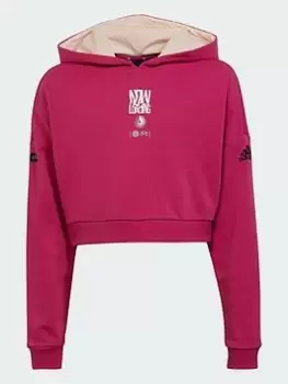 adidas Girls Junior Gaming ARKD3 Cat Ear Hoodie - Pink, Size 11-12 Years, Women