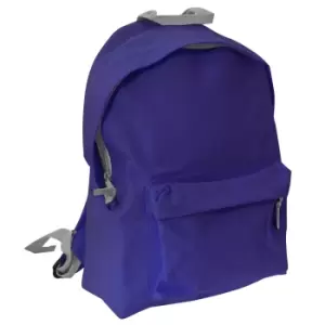 Bagbase Junior Fashion Backpack / Rucksack (14 Litres) (One Size) (Purple/Light Grey)