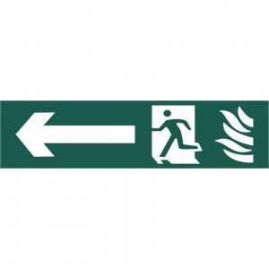 Scan Running Man Arrow Left Sign 200mm 50mm Standard