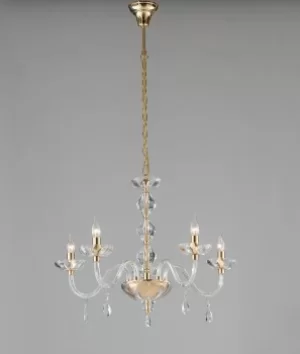 RIFLESSO 5 Light Chandeliers Gold, Crystal 70x53cm