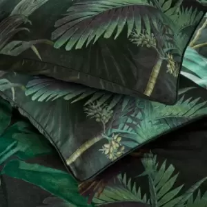 Paoletti Siona Tropical Housewife Pillowcase (Pack of 2) (One Size) (Green)