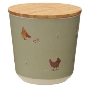 Willow Farm Bamboo Composite Small Round Storage Jar