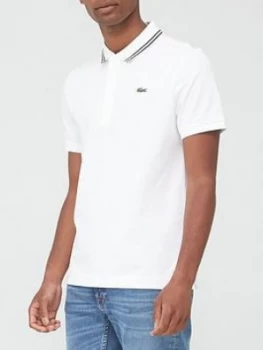 Lacoste Lacoste Sport Tipped Polo Shirt, White Size M Men