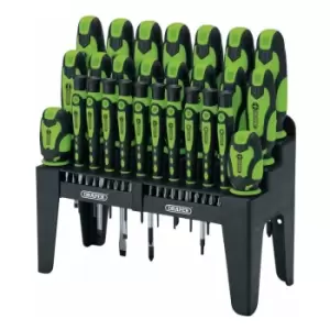 Soft Grip Screwdriver and Bit Set, Green (47 Piece) 16760 - Draper