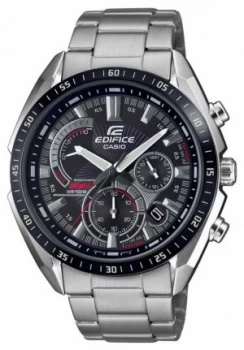 Casio Edifice Steel Bracelet Stop Black Dial Watch