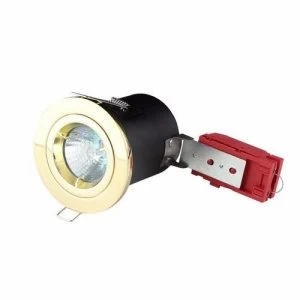 KnightsBridge MR16 50W 12V Low Voltage 90 Minute Fire Rated Fixed Downlight - Brass