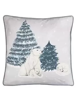 Furn Arcticus Polar Bear Christmas Cushion