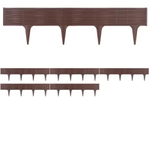 Lawn Edge Bed Frame Set 3.9 m Brown