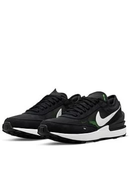 Nike Waffle One Junior Trainer - Black/White, Size 3