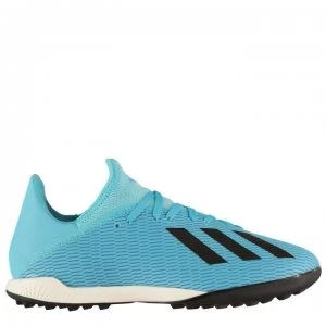 adidas X 19.3 Astro Turf Trainers - Cyan/Black