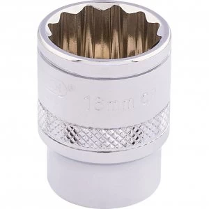 Draper 3/8" Drive Polished Finish Hi Torq Bi Hexagon Socket Metric 3/8" 16mm