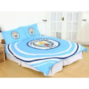 Man City Pulse Reversible Double Duvet and Pillow Case Set