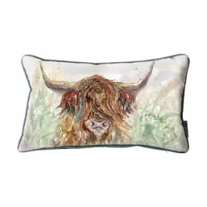 Crossland Grove Highland Cow Watercolour Cushion Duck Eg 300x500mm