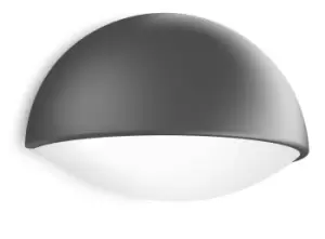 Philips Dust Fixed Matt Black Mains-Powered LED Outdoor Wall Light 270Lm