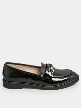 Yours Extra Wide Fit Snaffle Loafer Patent Black, Size Eee, Women