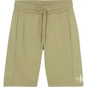 Calvin Klein Jeans Monogram Logo Sweat Shorts - Green