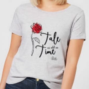 Disney Beauty And The Beast Tale As Old As Time Rose Womens T-Shirt - Grey - L