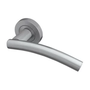 Jedo Curve Door Handle on Round Rose