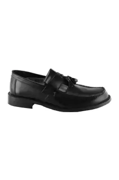 Toggle Saddle Hi-Shine Leather Loafers