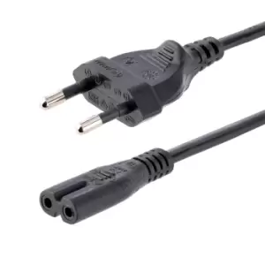 StarTech.com 2m (6ft) Laptop Power Cord, EU Plug to C7, 2.5A 250V,...