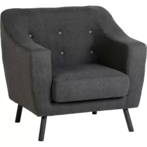 Seconique - Ashley Dark Grey Fabric Armchair