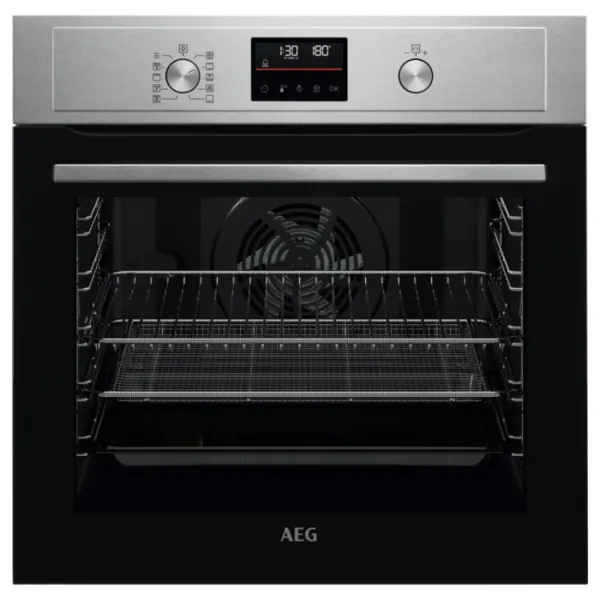 AEG 6000 Series BPX535A61M Built In Electric Single Oven and Pyrolytic Cleaning - Stainless Steel - A+ Rated