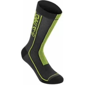 Alpinestars Summer Socks 22 2020: Black/Acid Yellow S Ap17013201047S