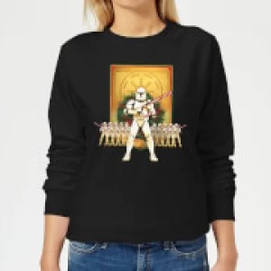 Star Wars Candy Cane Stormtroopers Womens Christmas Sweatshirt - Black - XXL