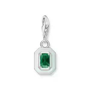 THOMAS SABO Silver Pastel & Emerald Green Octagon Charm