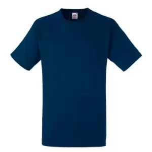 Fruit Of The Loom Mens Heavy Weight BelcoroA Cotton Short Sleeve T-Shirt (M) (Navy)