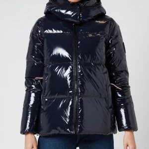 Tommy Hilfiger Womens High Glo Down Puffer Jacket - Desert Sky - L