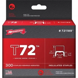 Arrow T72 Insulated Staples 9mm Pack of 300