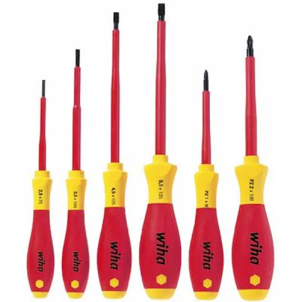 Wiha 320N ZK6 SO VDE Screwdriver set 6 Piece Slot, Pozidriv