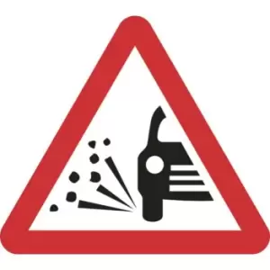 Zintec 750mm Triangular Loose Gravel Road Sign (no frame)